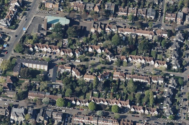 Figure 6 Aerial view of Mays Road Conservation Area