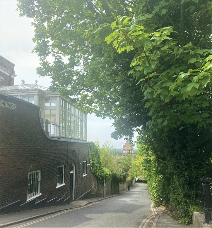 Figure 100 View down Nightingale Lane to the Petersham Hotel