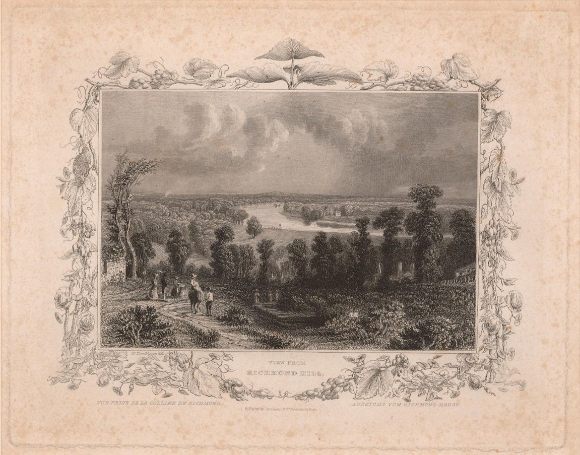 Figure 15 Drawing of view from Richmond Hill 1845