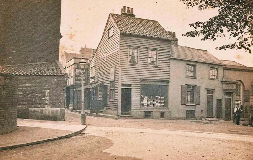 Figure 170 Corner of Church terrace and Ormond Road showing buildings adjoining Bethlehem chapel. Undated