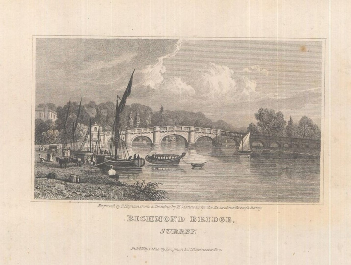 Figure 13 1820 Drawing of Richmond Bridge
