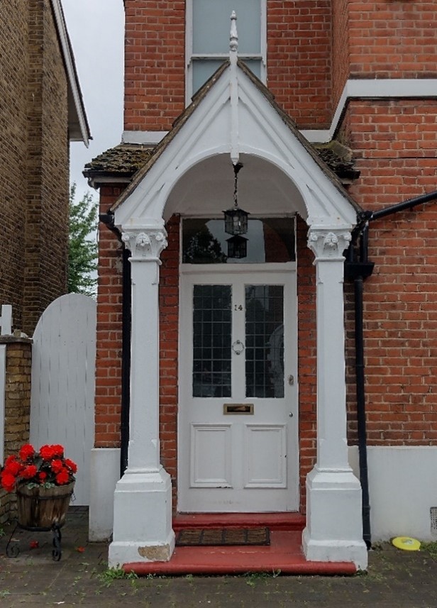Decorative pitched porch, St John’s Road