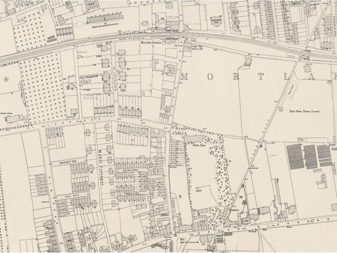 Figure 4: Extract from the 1893 Ordnance Survey Map of London