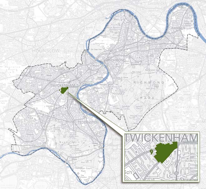 Figure 1: Location of Twickenham Green Conservation Area