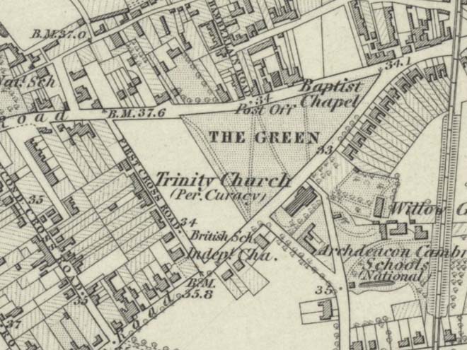 Figure 5: Extract from the 1864 Ordnance Survey Map of Middlesex