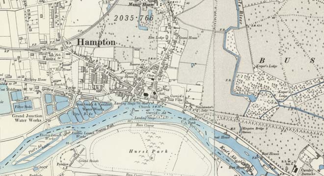 Figure 5: Extract from the 1894 Ordnance Survey Map of London