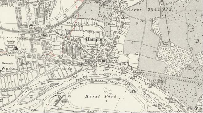 Figure 6: Extract from the 1912 Ordnance Survey Map of London