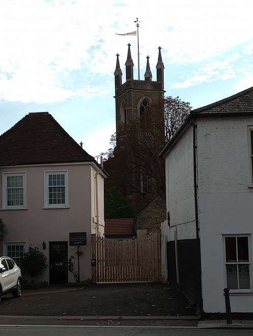 Figure 63: 8 High Street with St Mary's Church tower behind