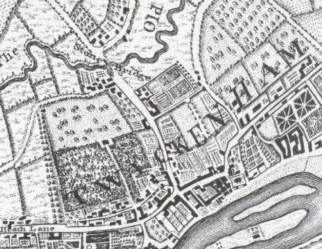 Fig. 1: John Roques map 1741-1745