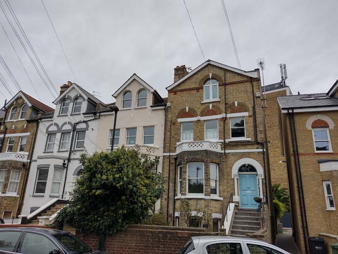 Figs. 15: Taller terrace typology with raised ground floors and projecting gables