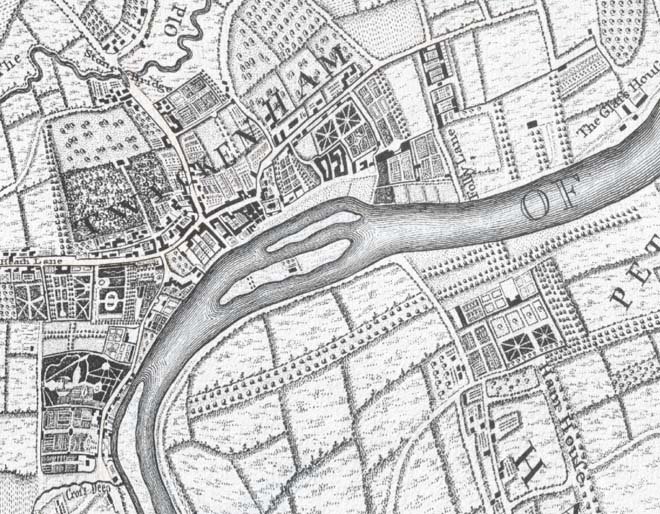 Fig. 2: John Rocque's London 10 Miles Round Map, 1746