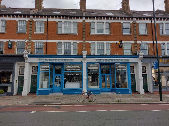 Fig. 63: An attractive group of shops with good quality shopfronts on Richmond Road have architectural elements that tie them to the houses of Lebanon Park
