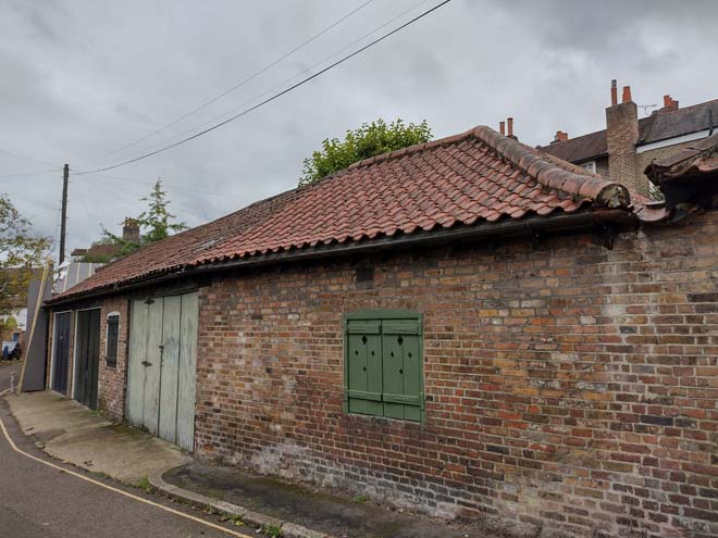Fig. 111: Simple but charming outbuildings to Ferry Road