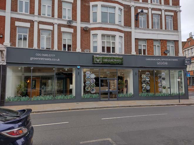 Fig. 181: Shopfront spread across multiple units but appearing as one and overly glazed