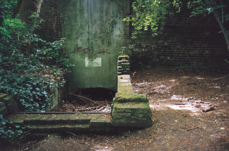 A 35mm film photograph taken by Eden Igwe of the tunnel remains inside the Orleans House woodlands.