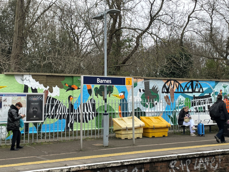 New community mural at Barnes station