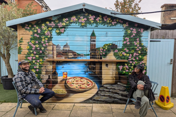 Ham Library’s new mural brought to life this week